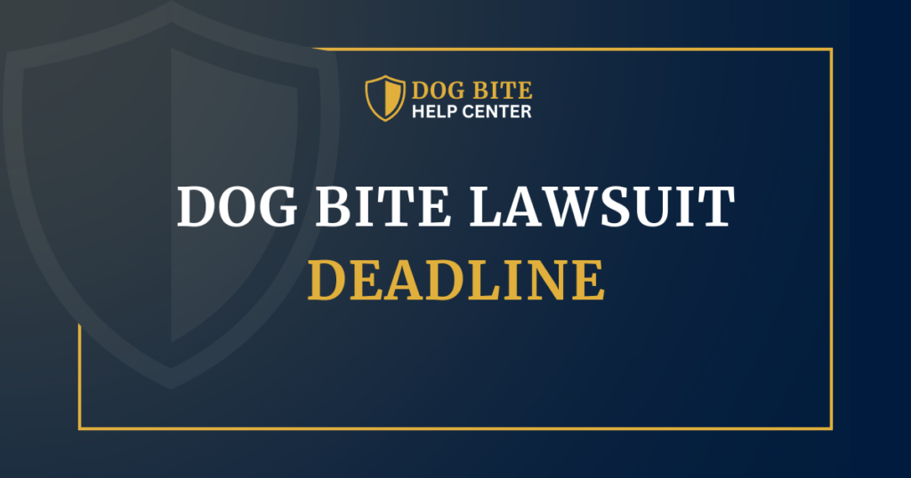 Dog Bite Help Center graphic asking how long do I have to file a dog bite lawsuit.