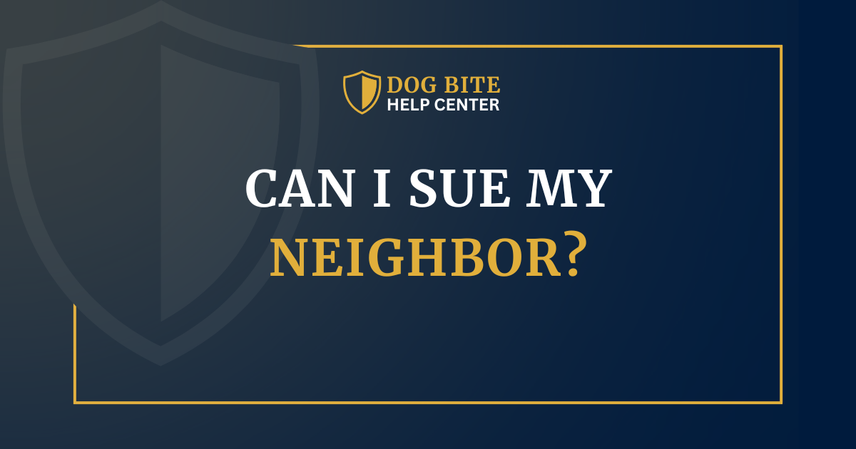 Can You Sue a Friend, Neighbor or Family Member for a Dog Bite?